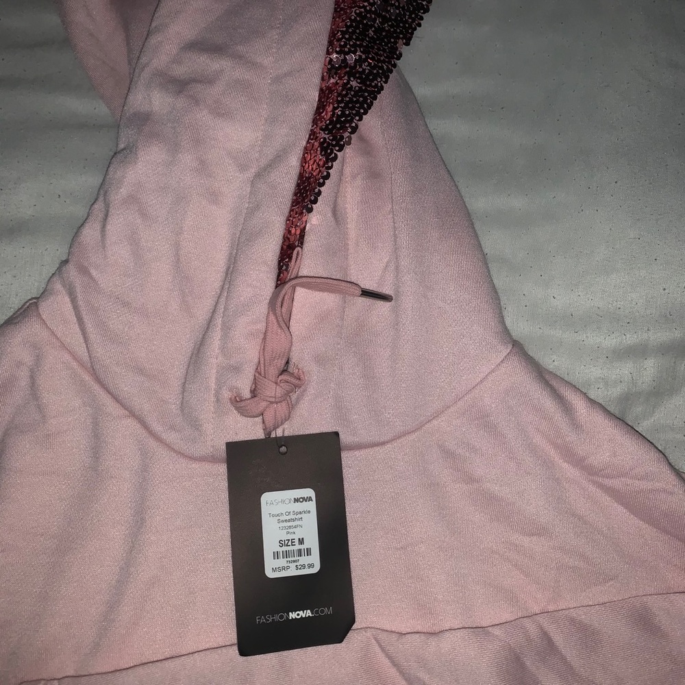 Fashion nova glitter cropped hoodie